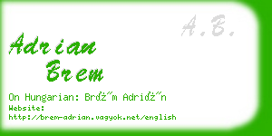 adrian brem business card